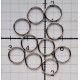 Žiedeliai petnešėlėms metaliniai 8 mm sidabro sp., be nikelio/2 vnt.