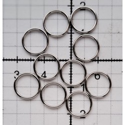 Žiedeliai petnešėlėms metaliniai 8 mm sidabro sp., be nikelio/2 vnt.