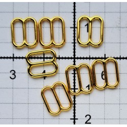 Reguliatoriai metaliniai petnešėlėms, 8 mm, aukso spalva, be nikelio/2 vnt.