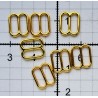 Bra metallic Adjuster 8 mm gold, nickel free/2 pcs.