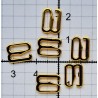 Kabliukai petnešėlėms metaliniai 8 mm aukso sp., be nikelio/2 vnt.
