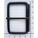 Single Prong Roller Buckle art.KL-393 50/30/4.0 mm black mat/1pc.