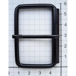 Single Prong Roller Buckle art.KL-393 50/30/4.0 mm black mat/1pc.