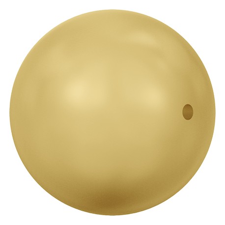 Swarovski Crystal Pearl 6 mm, color - gold/50 pcs.