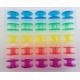 Plastic colored Bobbins for the home sewing machines in the Box/25pcs.