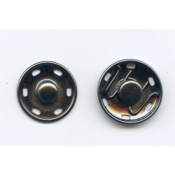 Sew-on Snap Fasteners 19 mm stainless, black nickel/1 pc.