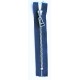 Plastic Zipper P60 16 cm length, color T-20A - dark blue with silver teeth