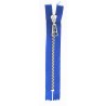 Plastic Zipper P60 16 cm length, color T-20 - bright blue with silver teeth