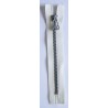 Plastic Zipper P60 16 cm length, color T- 35- ecru with silver teeth