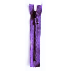 Plastic Zipper P60 16 cm length, color T-48 - dark violet