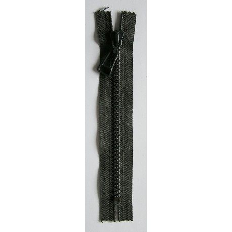 Plastic Zipper P60 16 cm length, color T-22 - grayish brown