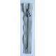 Plastic Zipper P60 25 cm length, color T-14 - light gray with silver teeth