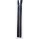 Plastic Zipper P60 25 cm length, color T-09 - navy with silver teeth