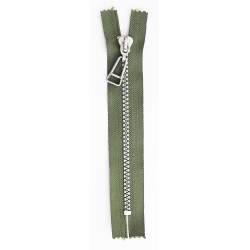 Plastic Zipper P60 25 cm length, color T- 26- khaki with silver teeth