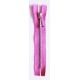 Plastic Zipper P60 25 cm length, color T-45 - lilac with silver teeth
