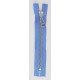 Plastic Zipper P60 25 cm length, color T- 61- sky blue with silver teeth