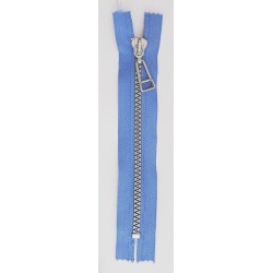 Plastic Zipper P60 25 cm length, color T- 61- sky blue with silver teeth