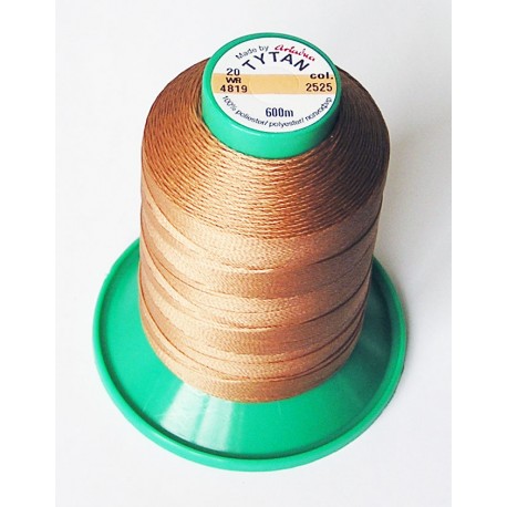 Polyester upholstery thread Tytan 20 WR/600m color 2537 - beige/1pc. 