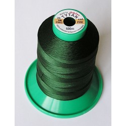 Polyester upholstery thread "Tytan 20 WR/600m" color 2592  - dark green/1pc.