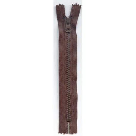 Plastic Zipper P60 18 cm length, color T-77 - dark brown/1 pc.