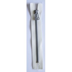 Plastic Zipper P60 30 cm length, color T- 35- ecru with silver teeth