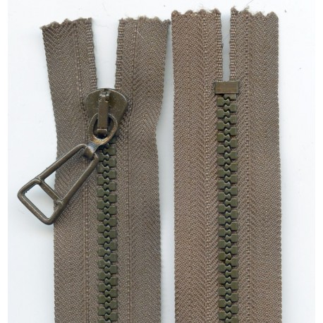 Plastic Zipper P60 30 cm length, color T-15 - khaki