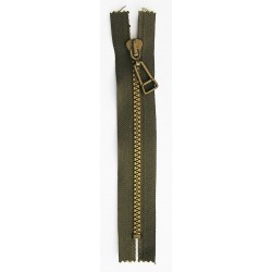 Plastic Zipper P60 30 cm length, color T-24 - brown/old brass/1 pc.