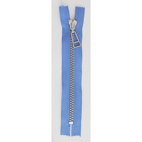Plastic Zipper P60 30 cm length, color T- 61- sky blue with silver teeth/1 pc.