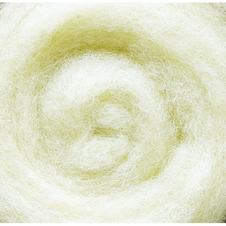 Carded Wool for Felting colour 2016 - yellowish/25 g