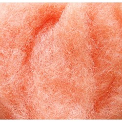 Carded Wool for Felting color 4007 - peach/25 g