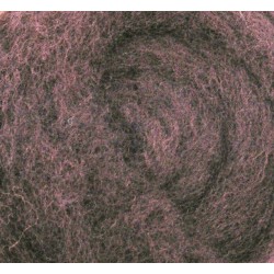 Carded Wool for Felting color 4001 - dark brown/25 g