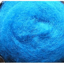 Carded Wool for Felting color 5021 - turquoise/25 g