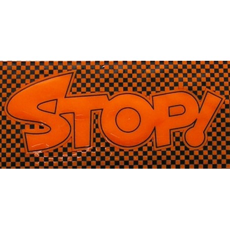 Reflex Sticker "STOP" orange