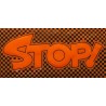 Atšvaitinis lipdukas "STOP" oranžinis