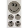 flex Stickers "Smiles" silver