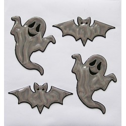 Reflex Stickers "Bats and ghosts" silver