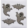 Atšvaitiniai lipdukai "Šikšnosparniai ir vaiduokliai" sidabriniai