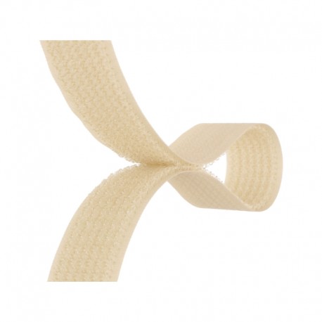 Hook & Loop Fasteners "2 in 1", 25 mm beige/1m