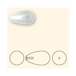 Swarovski pearl art.5816/11.5x6 mm, color - white/1 pc.