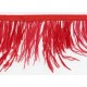 Tape with ostrich feathers 10 cm red/1 m