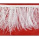 Tape with ostrich feathers 10 cm white/1 m
