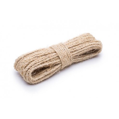 Twisted 6 mm cords of sisal fibers/1m