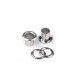 Eyelets / Grommets & Washer 6/11/8 mm, nickel/50 pcs.