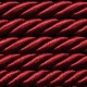 Twisted satin cord 5 mm 3 strands art. WS-5, color - bordeaux/1 m