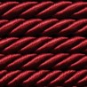 Twisted satin cord 5 mm 3 strands art. WS-5, color - bordeaux/1 m