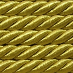 Twisted satin cord 5 mm 3 strands art. WS-5, color - honey/1 m