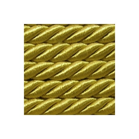 Twisted satin cord 5 mm 3 strands art. WS-5, color - honey/1 m