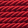 Twisted satin cord 5 mm 3 strands art. WS-5, color - red/1 m
