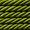 Twisted satin cord 5 mm 3 strands art. WS-5, color - olive/1 m