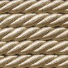 Twisted satin cord 8 mm 3 strands art. WS-8, color - light beige/1 m